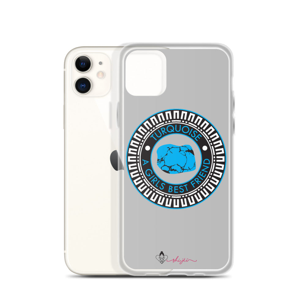 Turquoise is a Girl's Best Friend iPhone Case