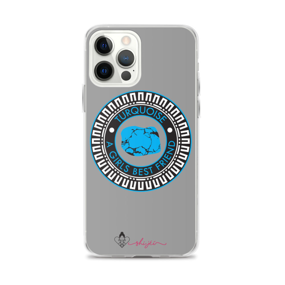 Turquoise is a Girl's Best Friend iPhone Case