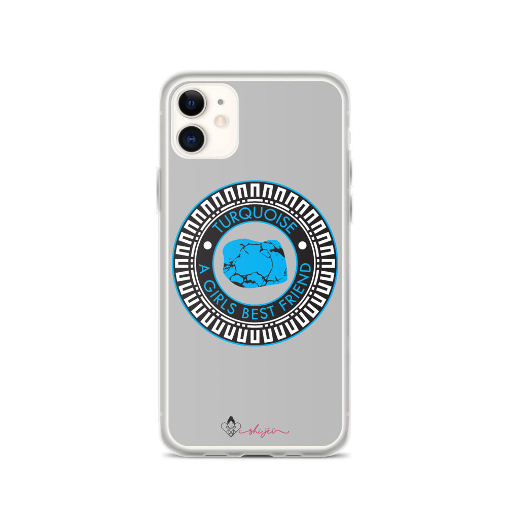 Turquoise is a Girl's Best Friend iPhone Case