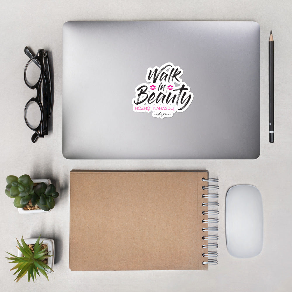 Pink Walk in Beauty Sticker