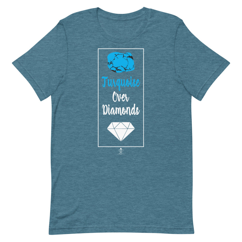 Turquoise Over Diamonds Tee