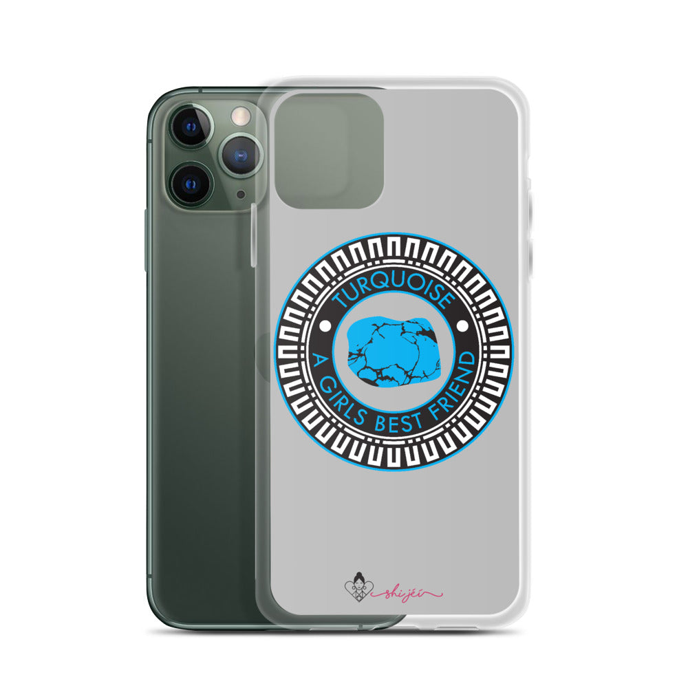 Turquoise is a Girl's Best Friend iPhone Case