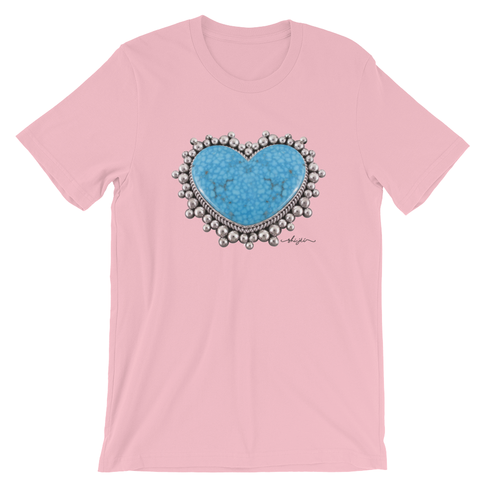 Turquoise Heart Pendant Tee