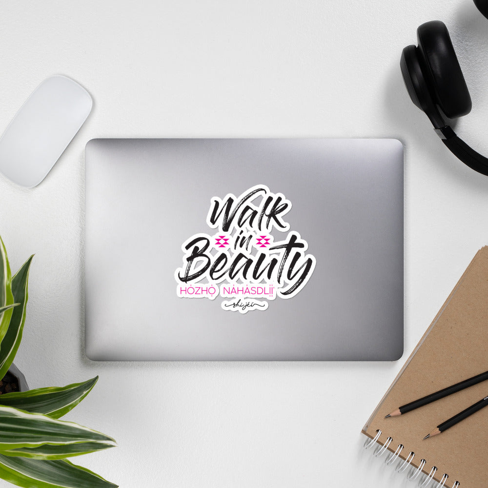 Pink Walk in Beauty Sticker