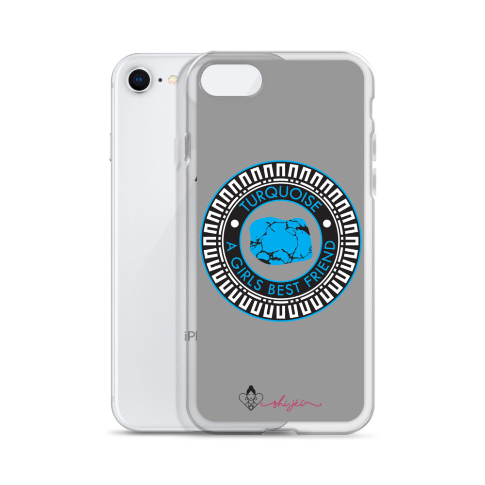 Turquoise is a Girl's Best Friend iPhone Case