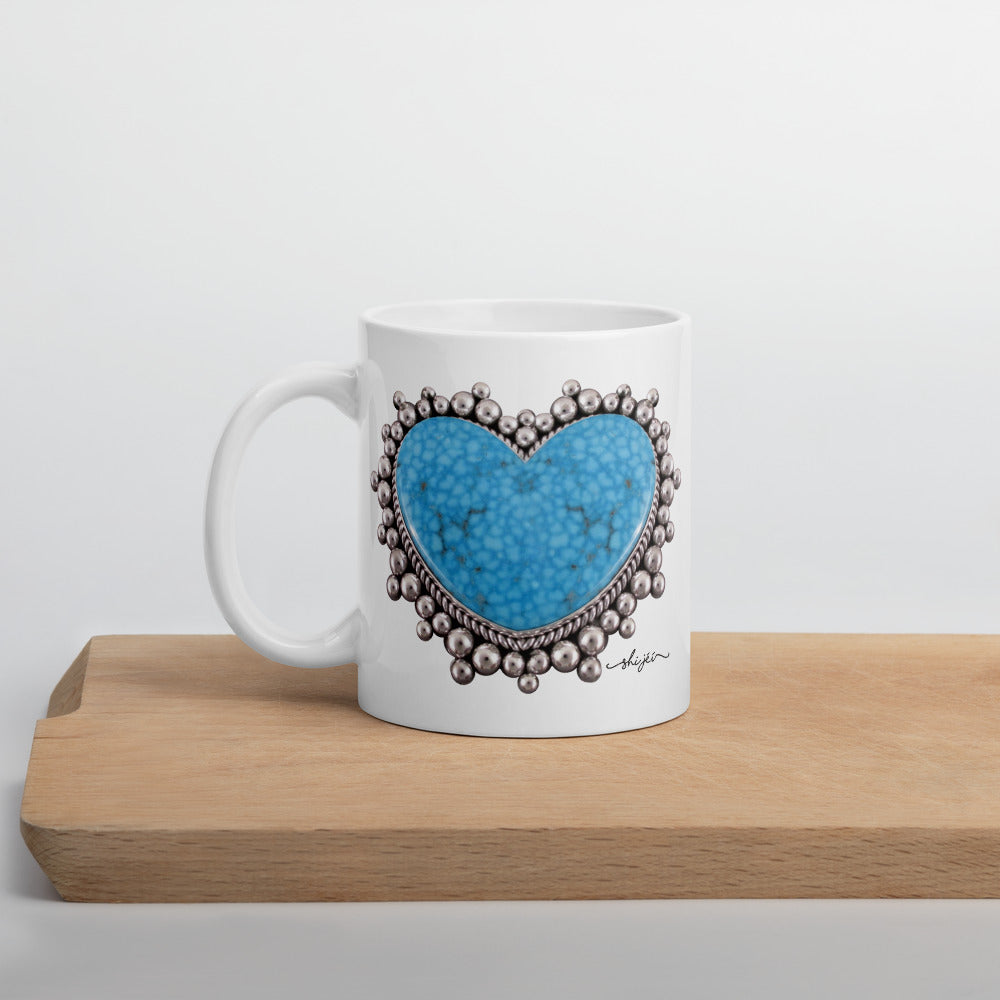 Turquoise Heart Mug