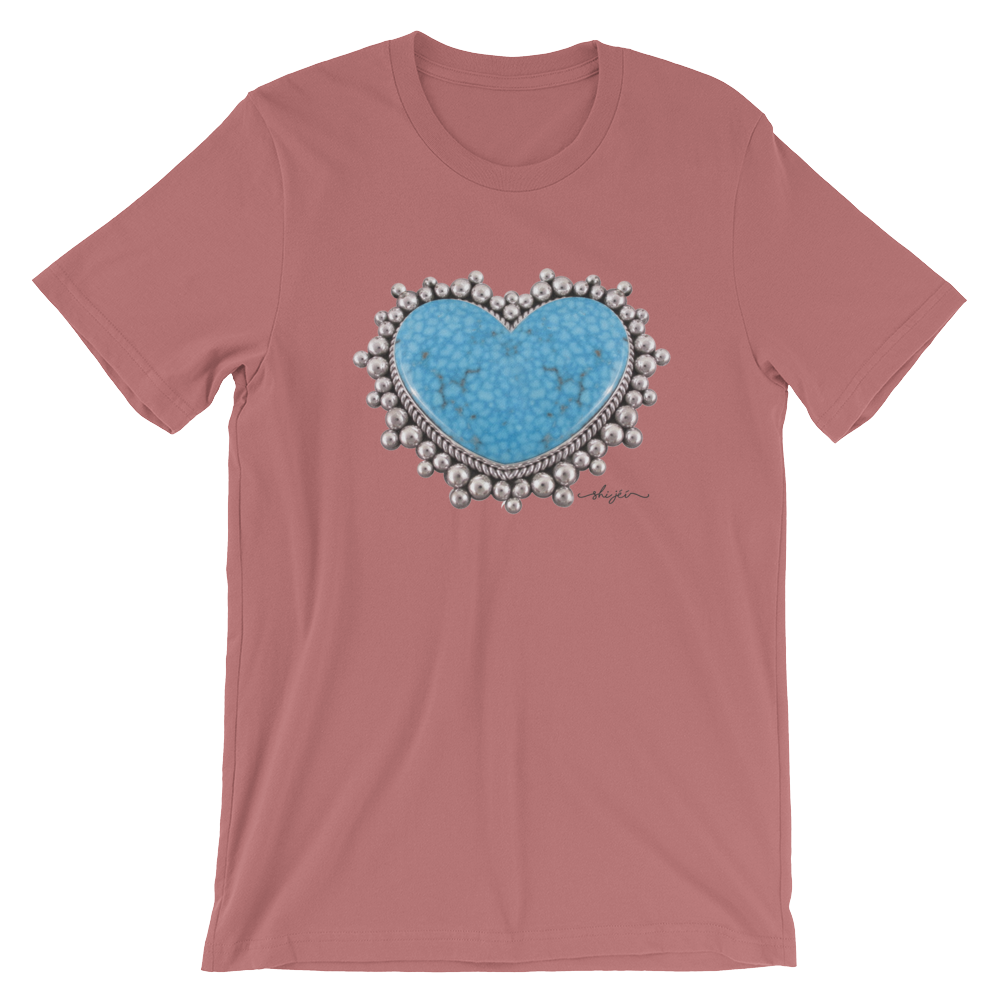 Turquoise Heart Pendant Tee