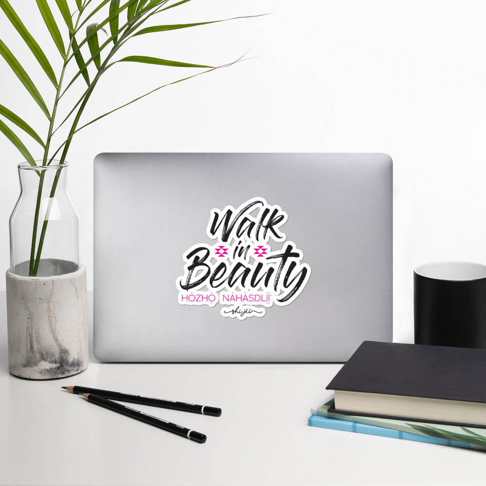 Pink Walk in Beauty Sticker