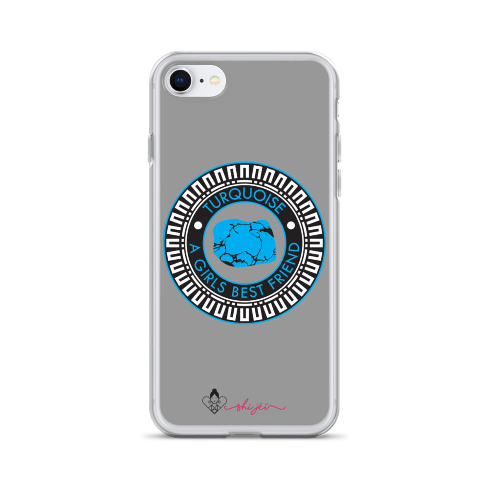 Turquoise is a Girl's Best Friend iPhone Case