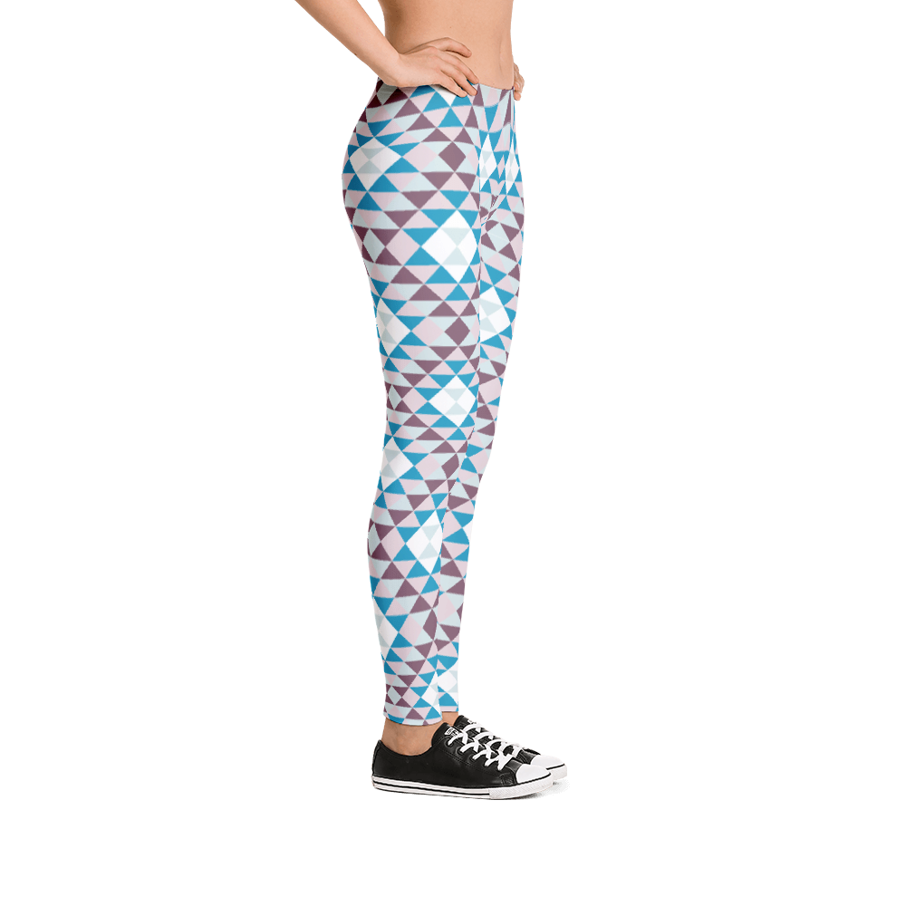 Teal and Purple Diamond Leggings