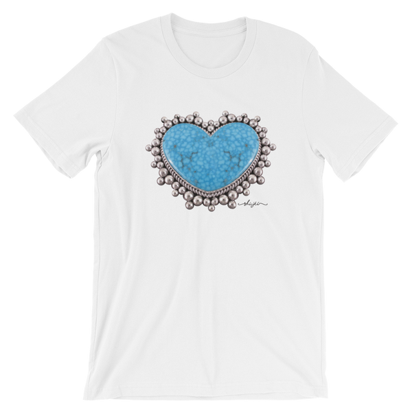 Turquoise Heart Pendant Tee – Shi Jei Clothing