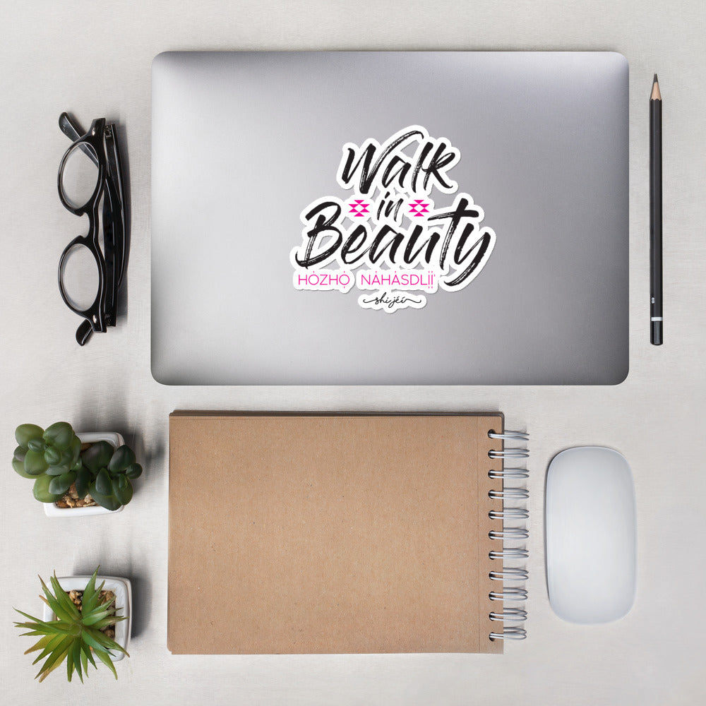 Pink Walk in Beauty Sticker