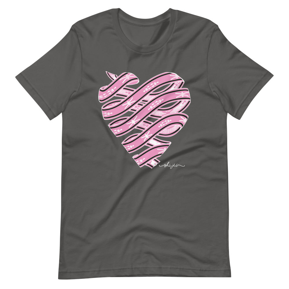 Pink Colored Sash Belt Heart Tee