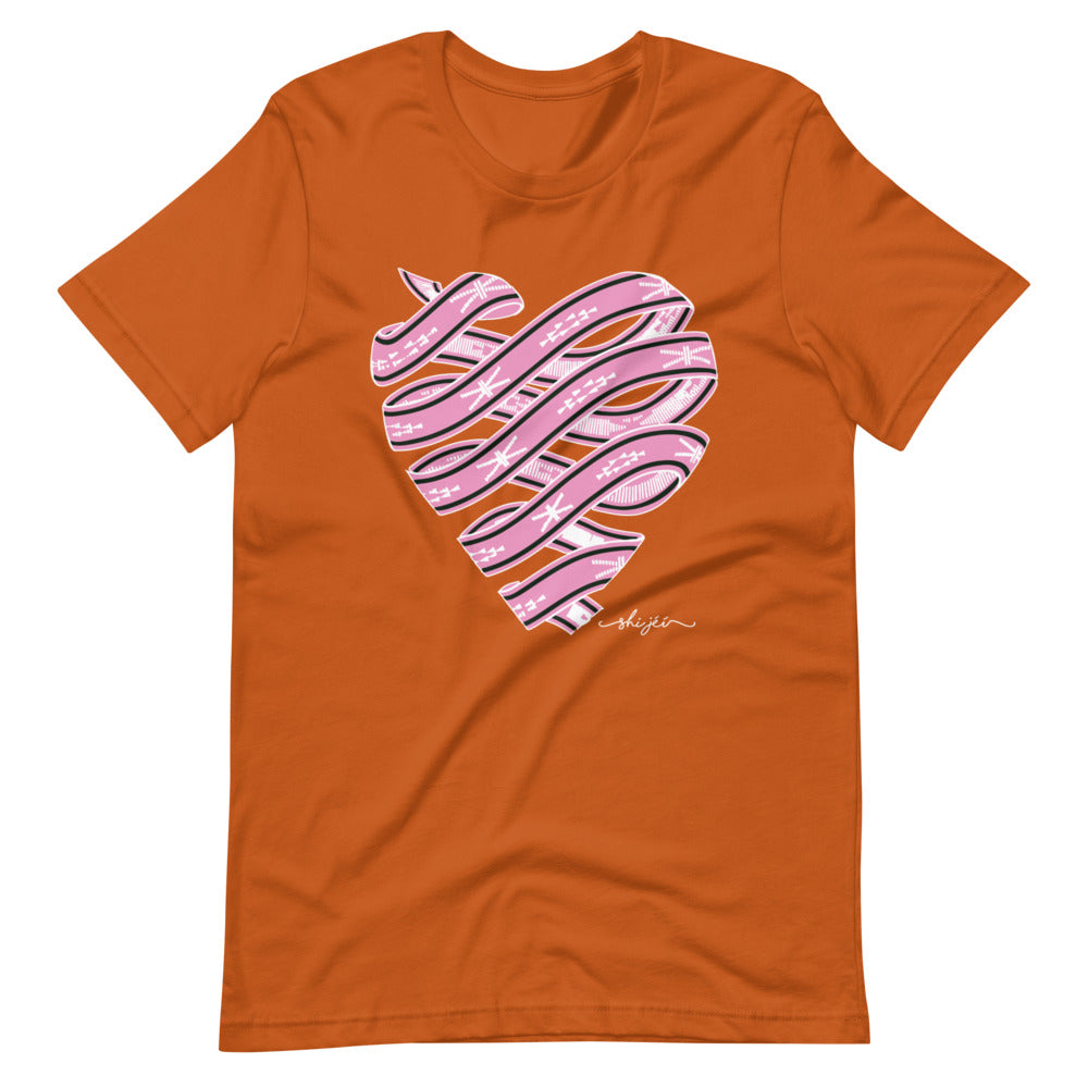 Pink Colored Sash Belt Heart Tee
