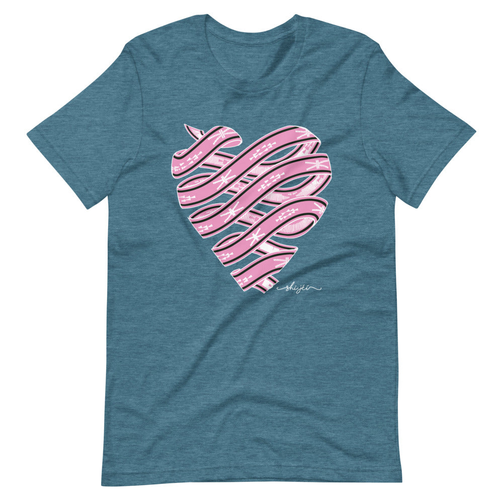 Pink Colored Sash Belt Heart Tee