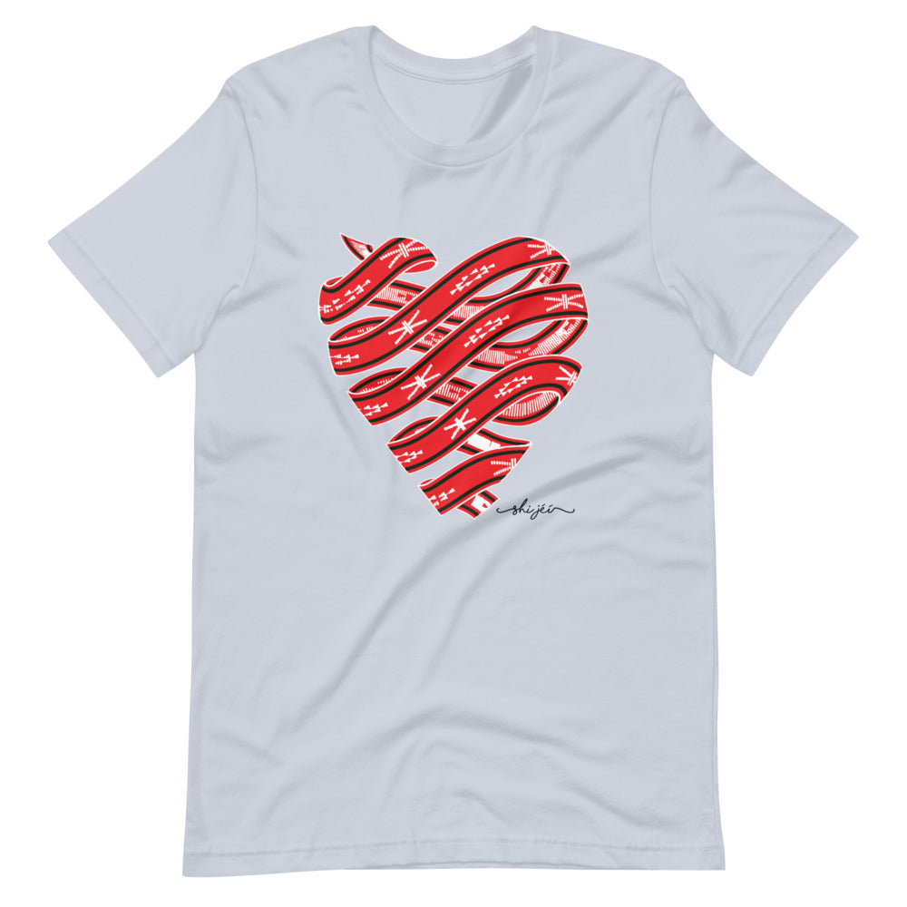 Red Colored Sash Belt Heart Tee