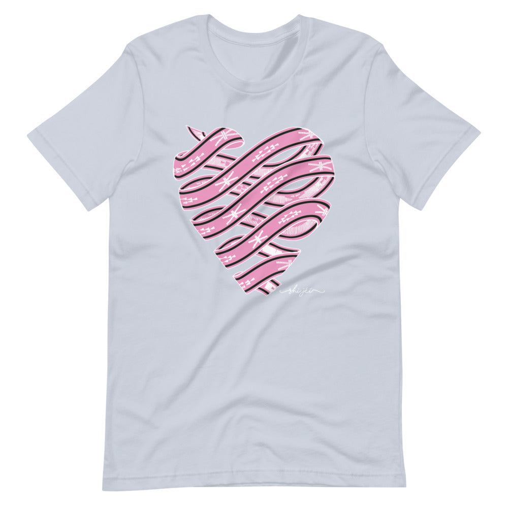 Pink Colored Sash Belt Heart Tee