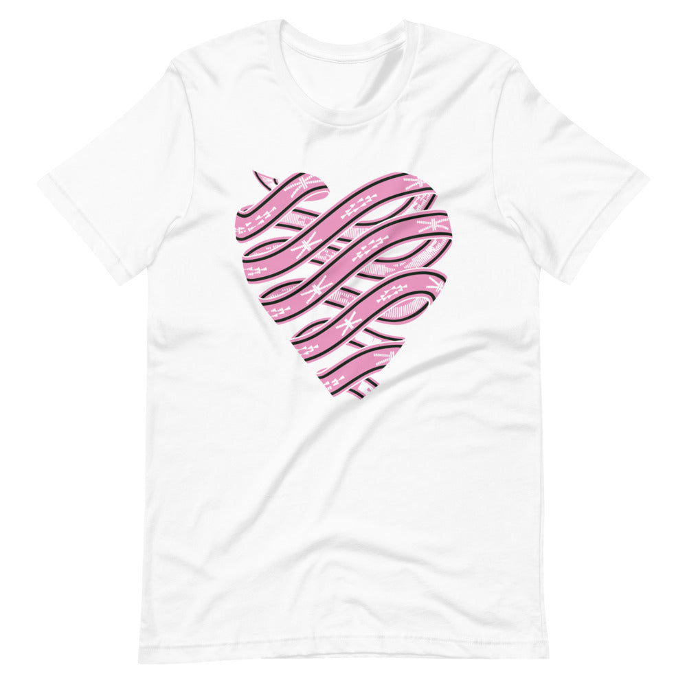 Pink Colored Sash Belt Heart Tee