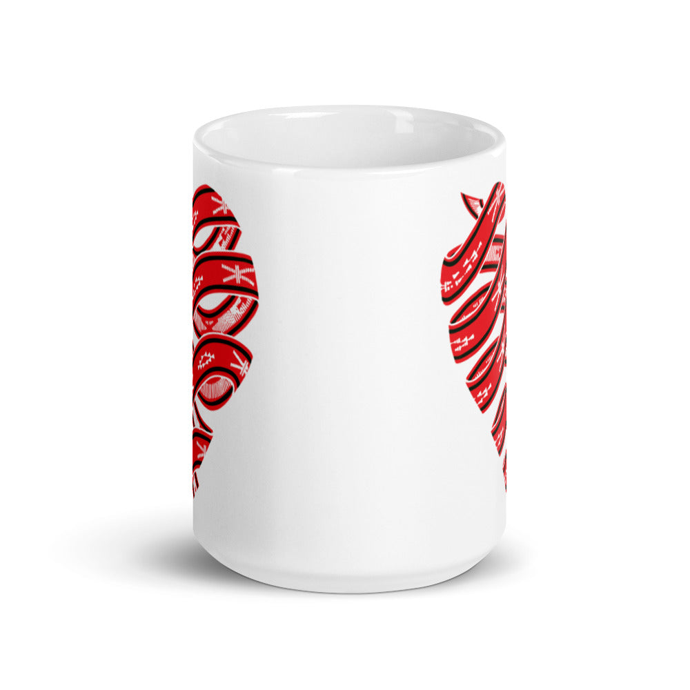 Red Colored Sash Belt Heart Mug