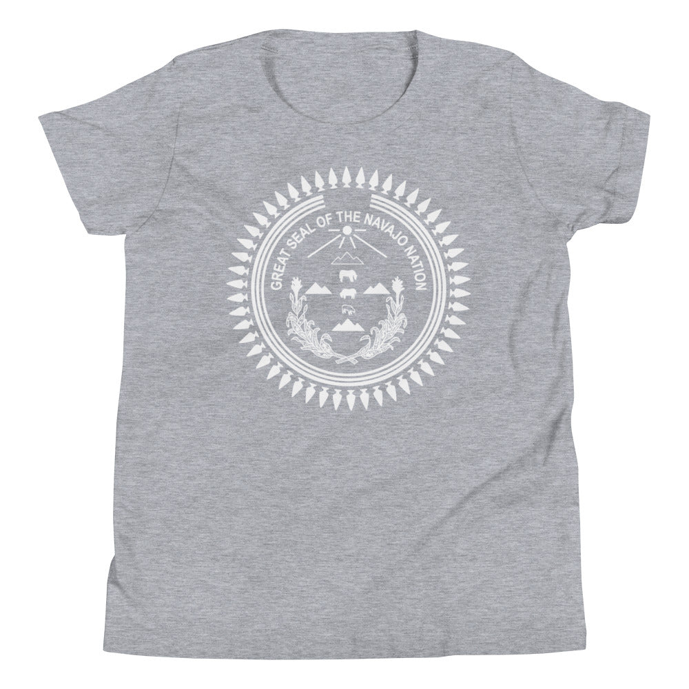 White Print Navajo Nation Seal Youth Tee