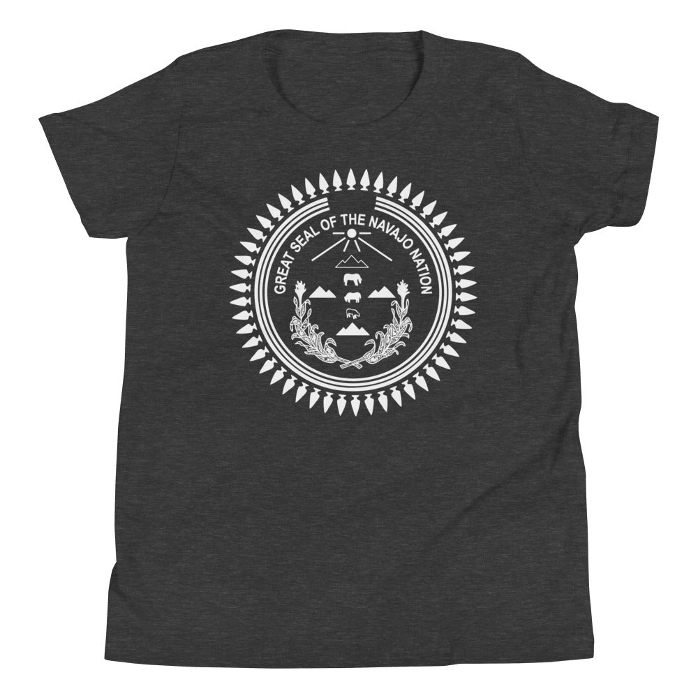 White Print Navajo Nation Seal Youth Tee