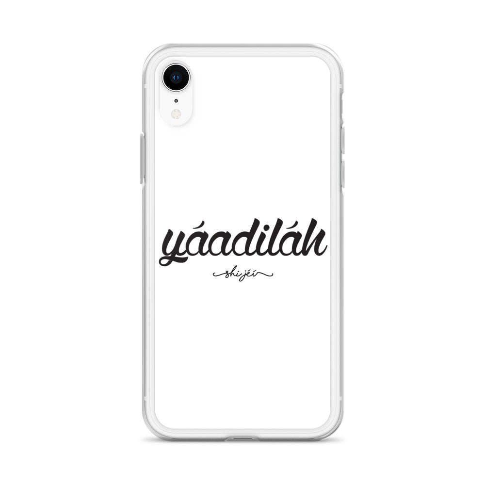 White Yáadiláh iPhone Case