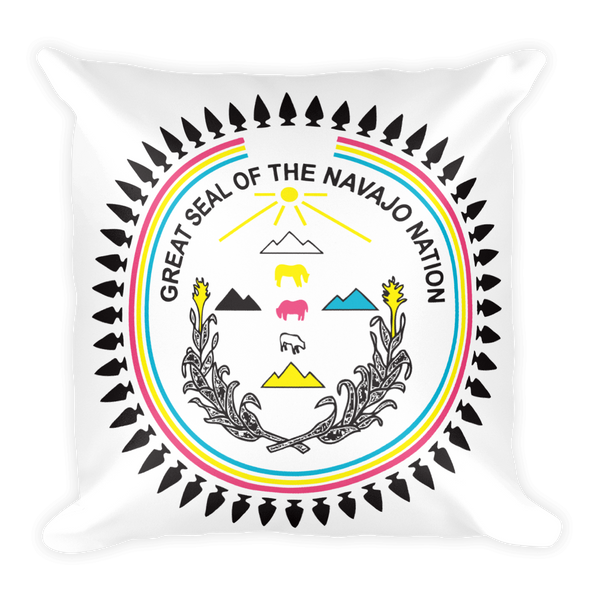 Navajo Nation Seal Square Pillow