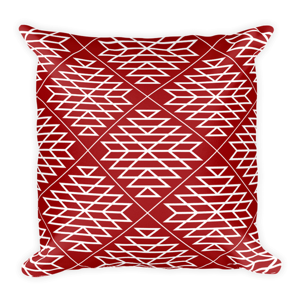 Red Diamond Square Pillow
