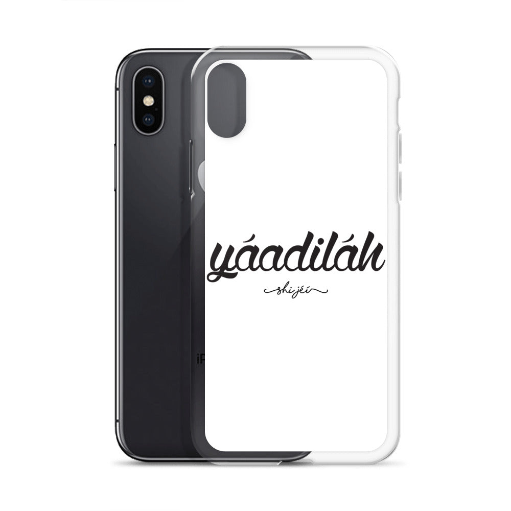 White Yáadiláh iPhone Case