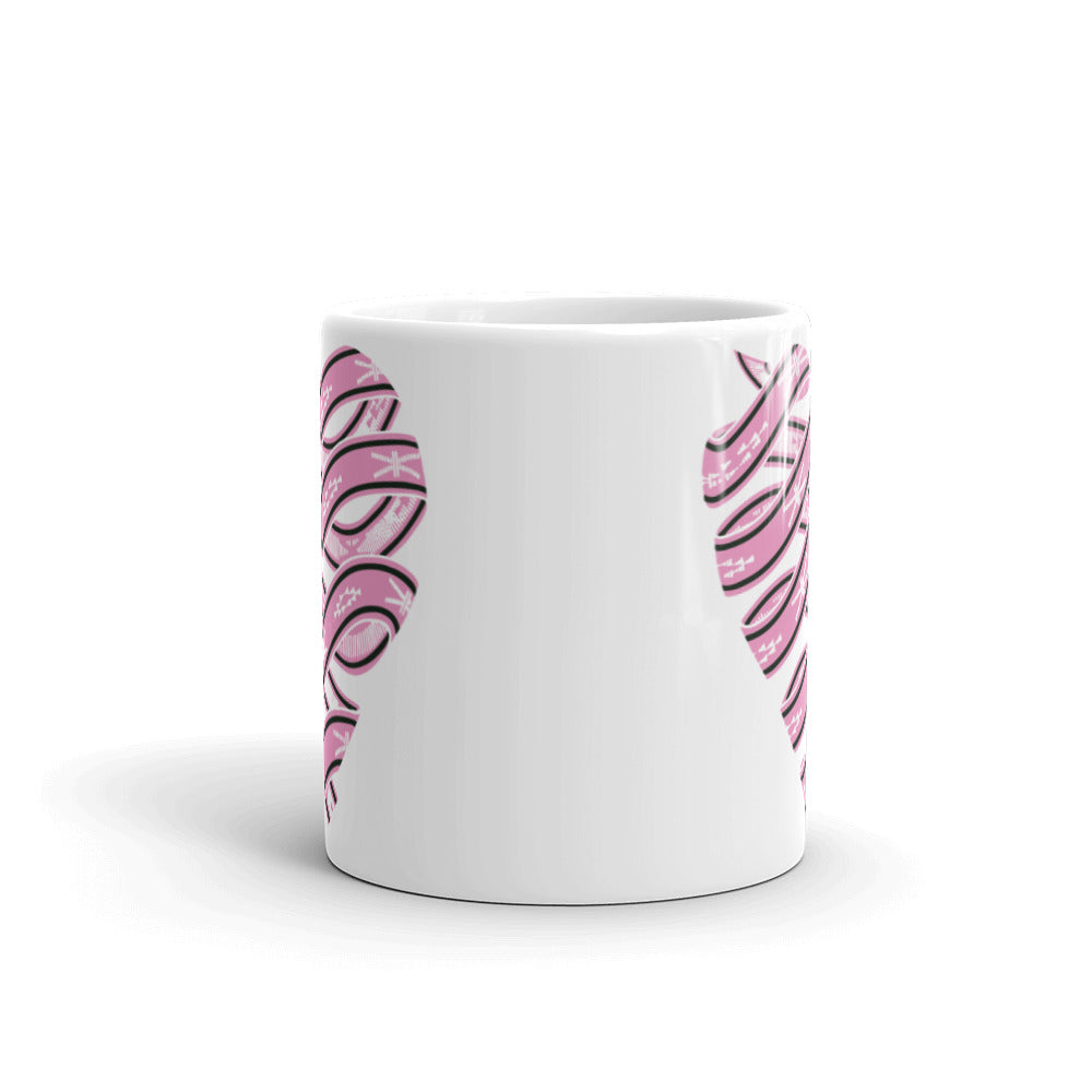 Pink Colored Sash Belt Heart Mug